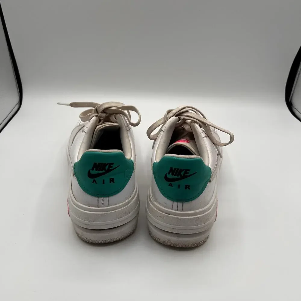 NIKE Air Force 1 PLT.OR.ORM White Jade Pink Womens Sneakers